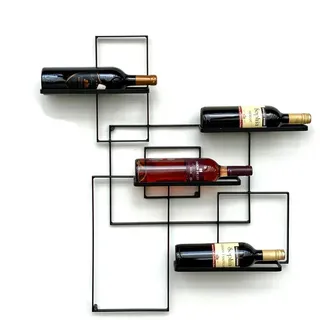 DanDiBo Ambiente Weinregal 70 x 82 x 10 cm Schwarz