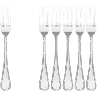 Villeroy & Boch "Tafelgabel Kreuzband Septfontaines 203 mm 6er Set silber", silber,