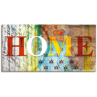 Artland Leinwandbild »Buntes Zuhause« Sprüche & Texte 1 Stk. tlg. als Leinwandbild, Poster in verschied. Größen, bunt