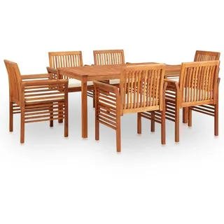 vidaXL Gartenmöbel-Set 278898 7-tlg. Massivholz Akazie braun/creme