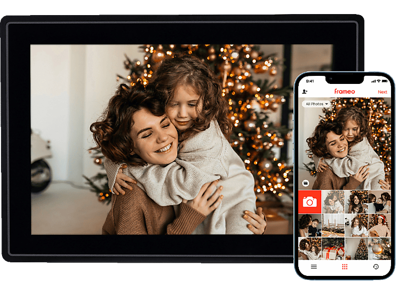 Bild von Smart Frame WiFi 100 mit App-Funktion Digitaler Bilderrahmen, 25,53 cm, 800 x 1280p, Schwarz