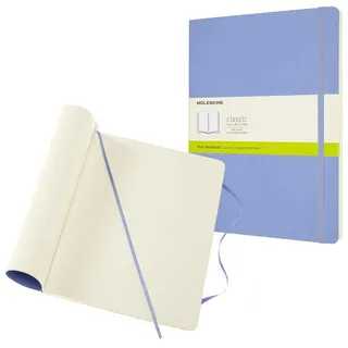 Moleskine Notizbuch Classic Collection flexibler Einband ca. DIN A4 blanko, hortensienblau Softcover 192 Seiten, 1 St.