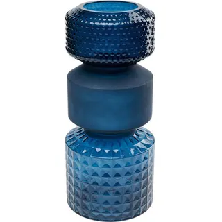 Vase , Blau , Glas , 18x42x18 cm , zum Stellen , Dekoration, Vasen, Glasvasen