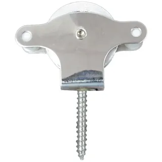 WOLFPACK 5121605 Umlenkrolle Wäscheständer Edelstahl, 40 mm, Metall mit Laufrolle tirafondo, grau