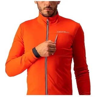Castelli Go Jacke - Fiery Red / Silver - XS
