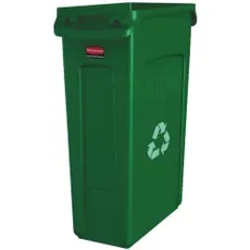 Bild Slim Jim® Abfallbehälter 87 Liter, grün Recycling-Symbol