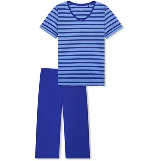 SCHIESSER Schlafanzug Pyjama Blau 38