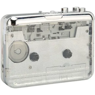 Tragbarer Kassettenspieler mit Klarem Stereoklang, FM-Radio, Wiederaufladbarer Batterie, 3,5-mm-Kopfhöreranschluss, Kassettenspieler, Retro-Stil, Manuelle