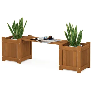 Furinno Tioman Mini-Pflanzkasten aus Hartholz, Natur