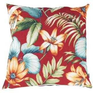 Zierkissen Doppler 45 x 45 cm Blumen & Blätter rot