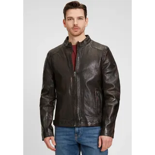 Mauritius Lederjacke »MMAdelmo« mti Reißverschluss, Stehkragen, braun