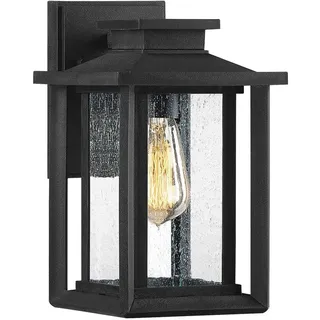 Außen-Wandleuchte Vintage 28 cm IP44 Schwarz E27 Lampe Garten Haus WHITBY