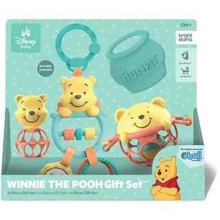 Bright Starts Disney Baby Winnie Puuh Silly Ole Bundle Geschenk-Set, 5 Spielzeugen für Neugeborene und ältere Kinder