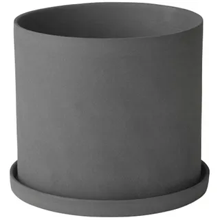 BLOMUS -Nona- Kräutertopf Size S, sanfter Grauton, Elegantes Wohnaccessoire, Farbe Pewter (65974)