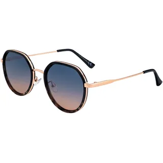 SQUAD Sonnenbrille Für Damen Retro Rund Metall Größe Klein Mit Brillenetui 100% uv400-schutz