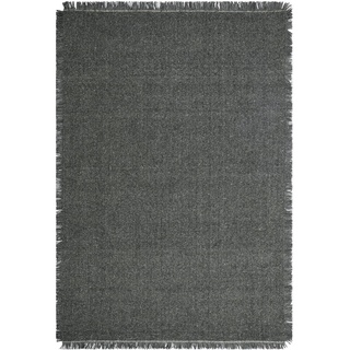 Xxxl Wollteppich , Anthrazit , Textil , Struktur , rechteckig , 160x230 cm , Oeko-Tex® Standard 100 , rutschfest, pflegeleicht, leicht zusammenrollbar , Teppiche Und Böden, Teppiche, Schafwollteppiche