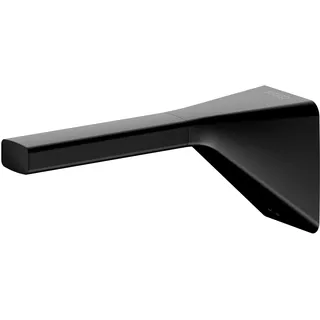 KEUCO Rose Ersatzrollenhalter, ohne Bohren, Made in Germany, Metall schwarz matt, inkl. Klebeset und Schraubset, Toilettenpapierhalter zum Kleben oder Schrauben