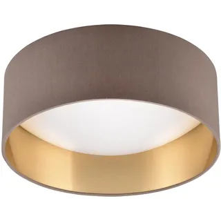 Trio Locarno 1 12 Watt Stoff Taupe/goldfarbig