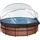 Wood Pools Ø 427 x 122 cm inkl. Abdeckplane, Filterpumpe, Poolleiter, Reparaturset