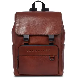 The Bridge Damiano Leder-Rucksack mit Klappe 063423EX Braun/Ruthenium Dunkel