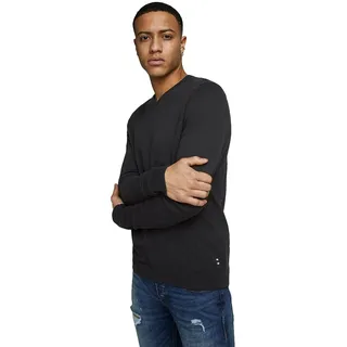 JACK & JONES Essential Basic Knitted Pullover Mit V-ausschnitt Black M