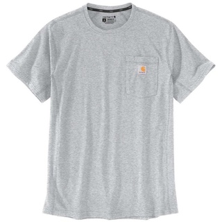 CARHARTT FORCE Relaxed Fit, mittelschweres, kurzärmliges Pocket T-Shirt, grau, meliert, XXL