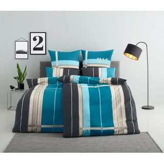 H.I.S. H.I.S Bettwäsche »Golfi«, (2 tlg.), Linon Qualität, Karo Design