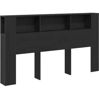 vidaXL Kopfteil Schrank Schwarz Eichen-Optik 180 x 18.5 x 102.5 cm - Schwarz