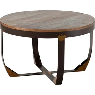 MASSIVMOEBEL24.DE Couchtisch Altholz 75x75x45 mehrfarbig lackiert INDUSTRIAL #01