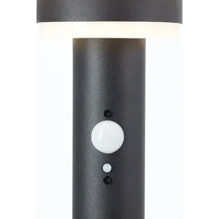 Außenpollerleuchte, BRILLIANT GARVINA, LED Solar, Bewegungsmelder, Edelstahl und Kunststoff, 4W, Schwarz, 85 x 21 cm - Bunt