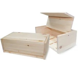 Zirben Familie ZirbenFamilie Zirben-Brotkasten • Hygienische Aufbewahrungsbox 45x16x25cm aus duftendem ZirbenHolz • ein Produkt der ZirbenFamilie - bekannt aus dem Fachhandel & der Hotellerie