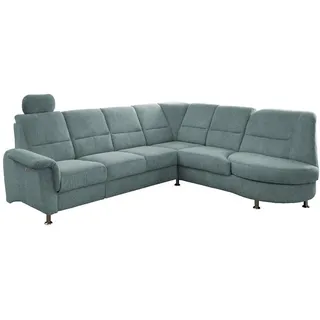 Livetastic Ecksofa , Blau , Metall , Uni , Ottomane rechts, L-Form , 275x236 cm , Made in Eu , Relaxfunktion, seitenverkehrt erhältlich, Rücken echt, USB-Anschluss, Herz-Waage-Funktion, USB-C-Anschluss , Wohnzimmer, Sofas & Couches, Wohnlandschaften, Ecksofas