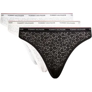 Tommy Hilfiger 3 Pack Thong Lace in Grau, Größe L