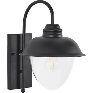BELIANI Außenwandleuchte Schwarz aus Metall Außenbeleuchtung Gartenbeleuchtung Wandlampe Outdoor Modernes Design für Garten - Schwarz