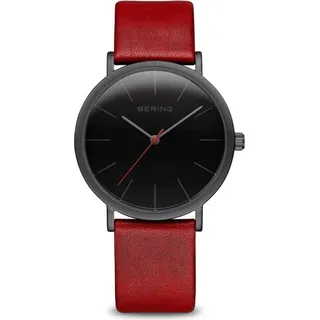 BERING Classic Damenuhr Rot Leder 36 mm 13436-622