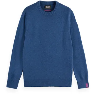 Scotch & Soda Sweater »Strickpullover Soft Knit Regular Fit Crew Neck«, blau
