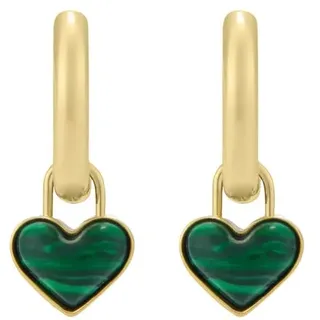 Fossil Damen Goldfarbener Edelstahl mit Ringverschluss Ohrringe