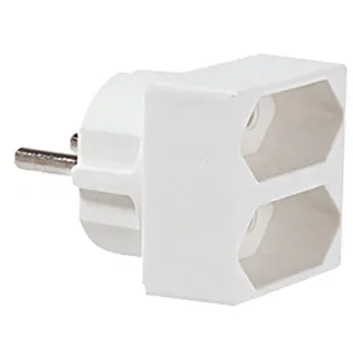 Bachmann 921.271 Euro-Doppelstecker, weiß