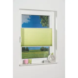 Plissee K-HOME "Klemmfix Pisa" Gr. 31, grün, B:60cm H:210cm, Obermaterial: 100% Polyester, Plissees, Plissee, Crushed-Optik, Topseller