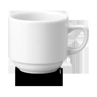 Churchill Super Vitrified White Holloware White Maple Espresso Tasse 11Cl, 24 Stück, Weiß, Rund - Weiß