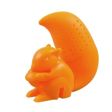 PhoneNatic Niedliches Tier Eichhörnchen - Orange - Tee-Ei aus Silikon (BPA-frei) für losen Tee Tee-Infuser