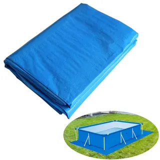 Junhui Poolunterlage Rechteckig Pool, Pool Grundtuch, Pool Schwimmbecken Matte Bodenmatte, Wasserdicht Pool Bodenplane, Pool Bodenschutz für Rechteckig Frame Pool, 445x254cm