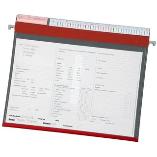 BOI Patienten-Dokumentations-Hängemappe 2-Ringe PMH2R rot Boden: 2,5 cm, 1 St.