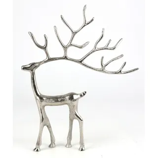 Weihnachten Metall-Rentier 36x29x4 cm Weihnachtsdeko Dekofigur Rentierfigur