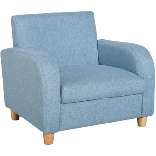 Homcom Kindersofa Kindersessel mit dickem Schaumstoff Sitzkissen Leinen Blau , Holz , 45x44.5x49 cm , Babymöbel & Kindermöbel, Babyzimmer, Kindersessel & Kindertische