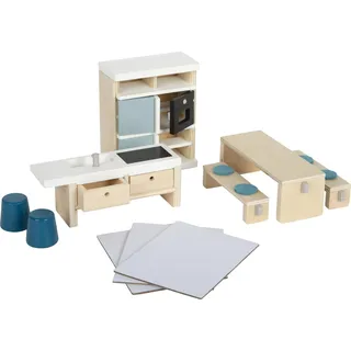 Small Foot Company Small Foot Puppenhausmöbel Küche aus Holz, Möbel-Set für das Puppenhaus, für Kinder ab 3 Jahren, 12629