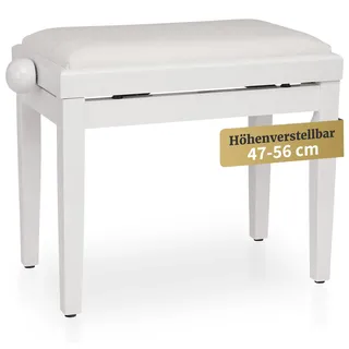 Classic Cantabile Pianobank Weiß Hochglanz