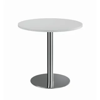 Venda Konferenztisch , Grau, Chromfarben , Metall, Holzwerkstoff , rund , Säule , 80x74x80 cm , Fsc, DIN EN ISO 14001, DIN EN ISO 9001 , Büromöbel, Schreibtische, Besprechungstische