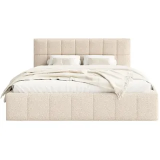 FEDVE Polsterbett, Creme, Textil, 160x200 cm, Schlafzimmer, Betten, Polsterbetten