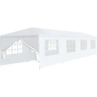 Gartenzelt 3x12 m Weiß Gartenpavillon Hardtop Pavillon 3x12 Wasserdicht Stabil - Weiß
